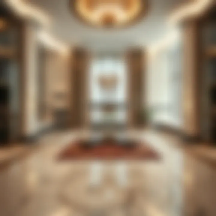 Elegant Lobby Experience Luxurious lobby interior of Paramount Hotel