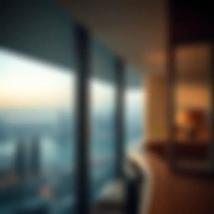 Stunning Views of Dubai Skyline Panoramic view from a guest room balcony