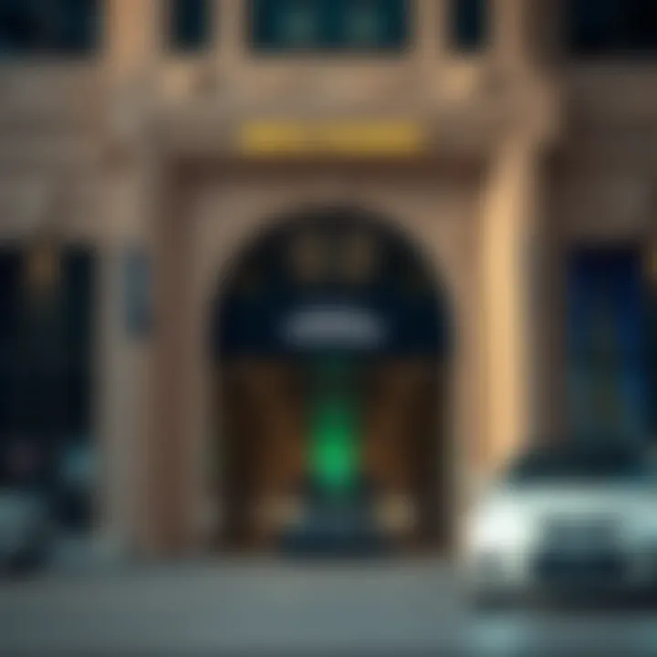 Entrance to Burj Khalifa Parking Area Entrance of Burj Khalifa parking area