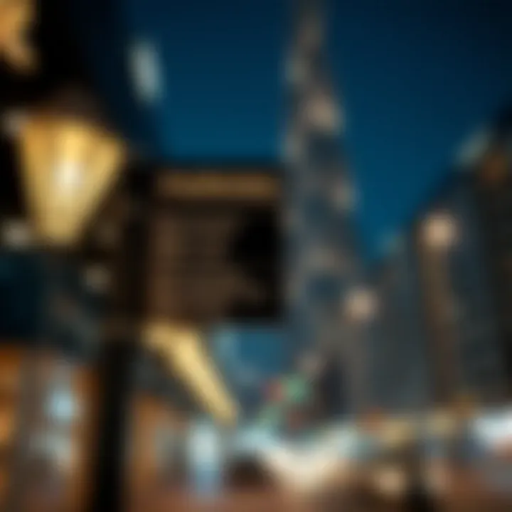 Parking Information Signage at Burj Khalifa Signage showing parking information at Burj Khalifa