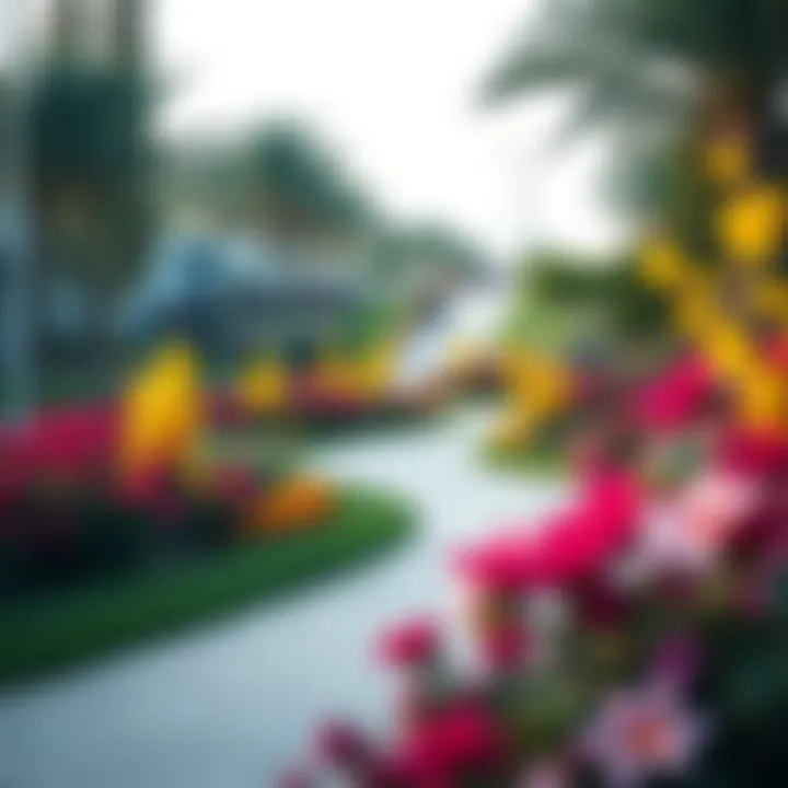 Scenic Walking Trails in Khalifa City Scenic walking trails amid vibrant flora
