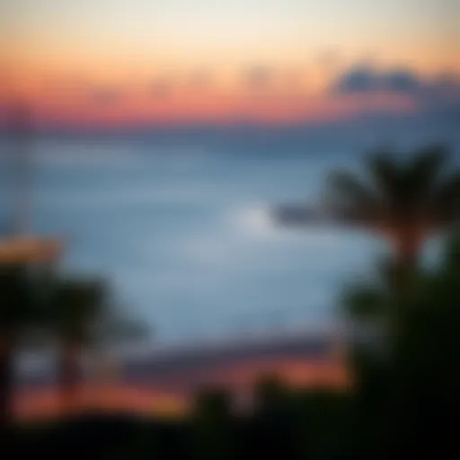 Sunset Serenity at Pearl Jumeirah Beach Serene view of Pearl Jumeirah Beach at sunset
