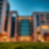 Stunning exterior view of the Prime Business Center showcasing modern architecture