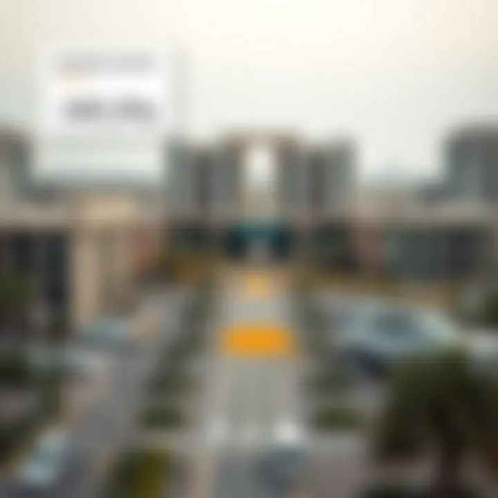 Strategic Location of Prime Business Center in Jumeirah Village Circle Proximity map highlighting key locations near the Prime Business Center