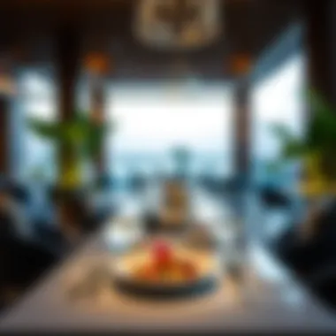 Elegant dining setup showcasing gourmet cuisine