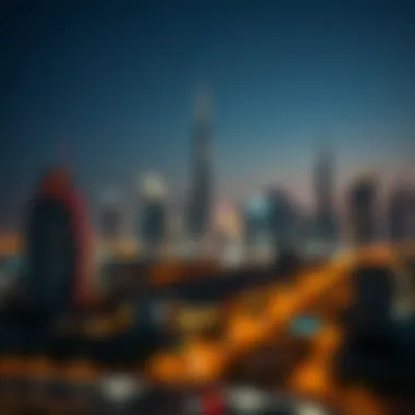 Dubai skyline illuminated during Ramadan nights