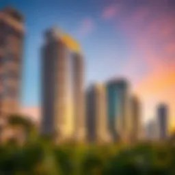 Stunning skyline view of Redwood Al Barsha showcasing modern architecture