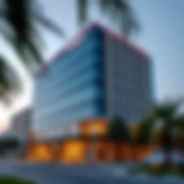 An exterior view of the Regus Al Bateen office building in Abu Dhabi Exterior view of Regus Al Bateen office building