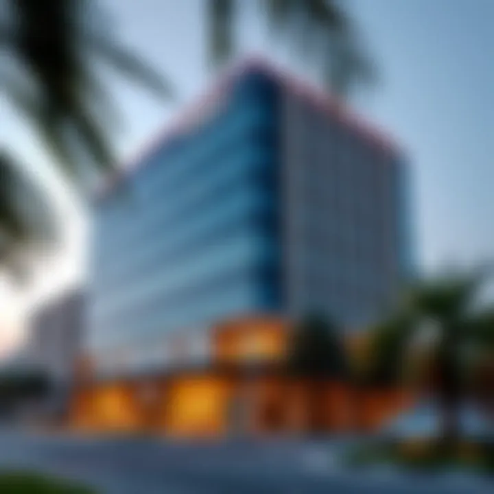 An exterior view of the Regus Al Bateen office building in Abu Dhabi Exterior view of Regus Al Bateen office building
