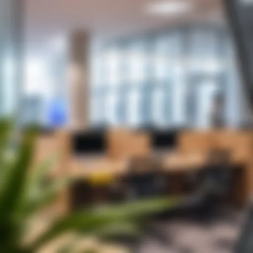 Modern workspace interior at Regus Al Bateen