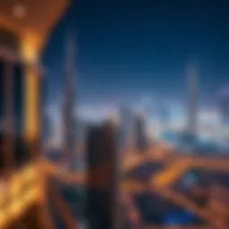 Panoramic view of Dubai skyline showcasing luxury apartments