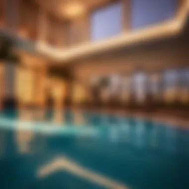 Amenities in Dubai South including a swimming pool and gym