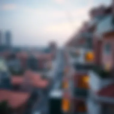 Panoramic view of a vibrant neighborhood in Dubai