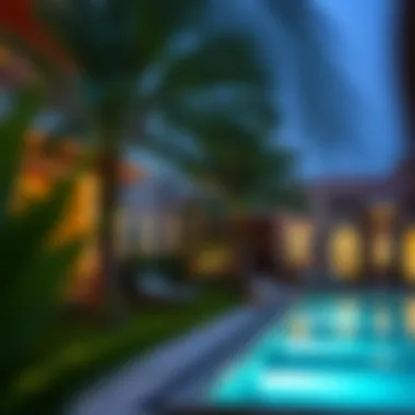 Tranquil outdoor spaces in a Dubai residential area