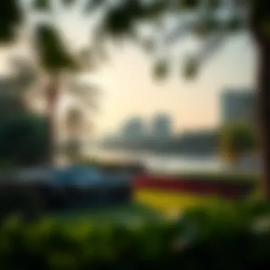Lush landscaping surrounding Riverside Crescent