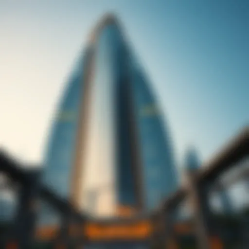 Saif Tower Architectural Marvel Majestic view of Saif Tower showcasing its unique architectural design