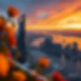 Breathtaking view of Salon Sky View Tower Marina at sunset