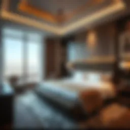 Elegant hotel room interior in Satwa