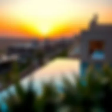Scenic Sunset View Over Shaliat Mabrazah Al-Khadra A picturesque sunset view over the chalets, highlighting location advantages