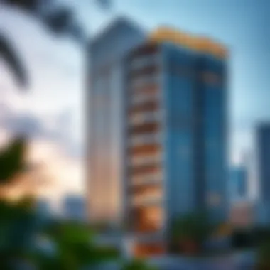 Stunning exterior view of South Heights Tower