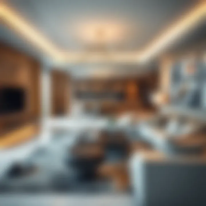 Modern living space interior in South Heights Tower