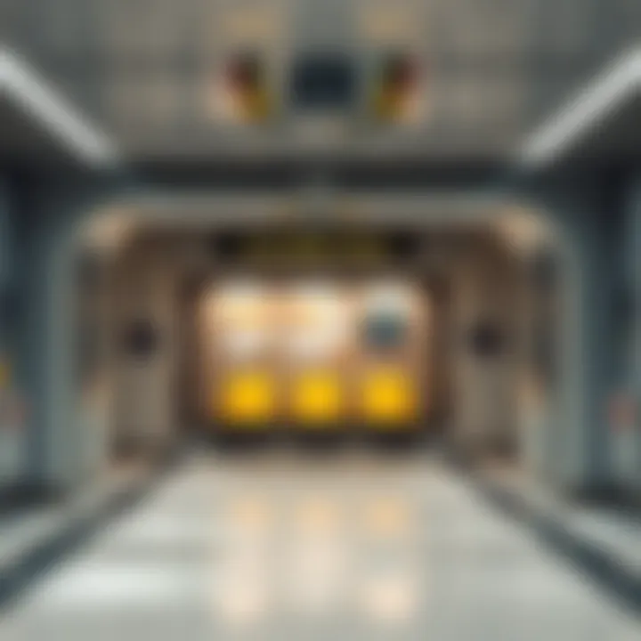 Interior view of Sports City Metro Station demonstrating accessibility features