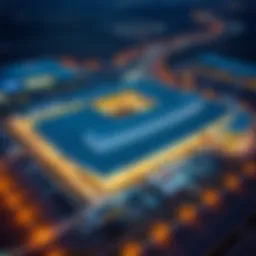 Aerial view of Tasjeel Motor City showcasing automotive facilities