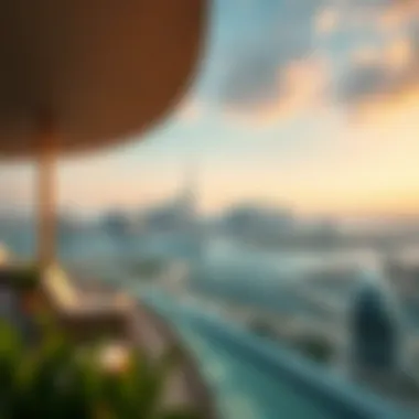 Scenic View of Dubai's Skyline Scenic view of Dubai's skyline with staycation amenities