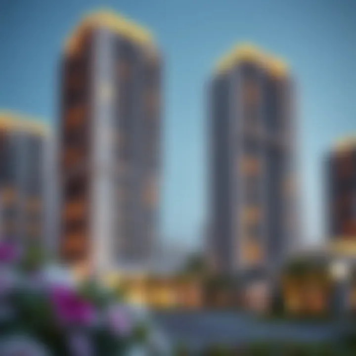 A luxury apartment complex highlighting the real estate potential in Sharjah