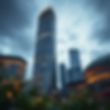 Stunning architectural view of the O2 Tower showcasing its modern design