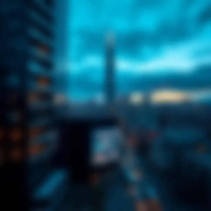 Vibrant urban landscape surrounding the O2 Tower representing investment potential