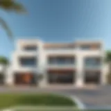 Luxurious villa exterior showcasing modern architecture in Dubai