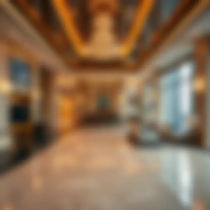 Exquisite Interiors of Tiffany Tower Luxurious interior of Tiffany Tower highlighting modern amenities