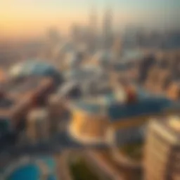 Aerial view of Dubai's skyline showcasing innovative architectural designs