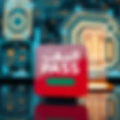 UAE Pass logo displayed prominently against a tech-inspired backdrop