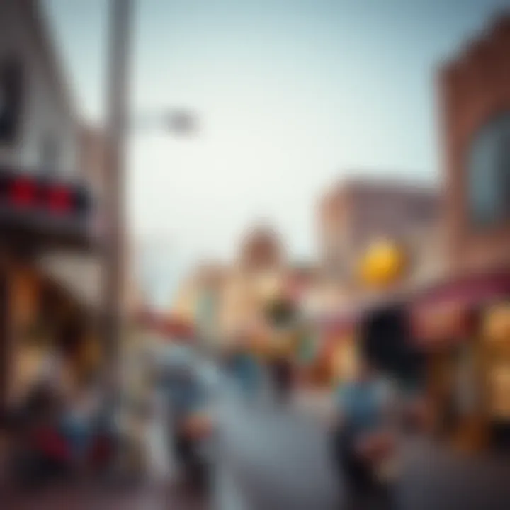 Vibrant street scene in Al Ain, highlighting local shops and community life