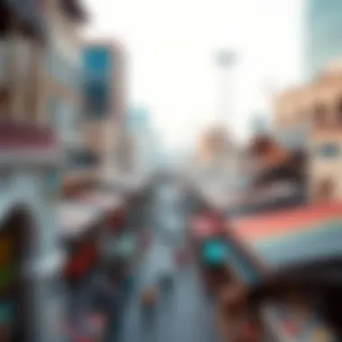 Aerial view of Al Awir Market showcasing traditional and modern architecture