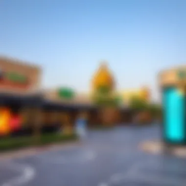 Local amenities in Al Awir, including parks and shopping areas