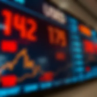 Current Currency Exchange Dynamics Currency exchange rates displayed on a digital board