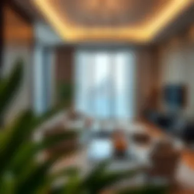 Luxury Living Spaces in Damac Rentals Stylish interiors of a Damac rental apartment highlighting luxury living