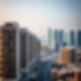 An overview of the Dubai skyline with residential buildings highlighting the real estate market.