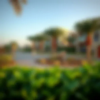 Community features highlighting parks and amenities in الجرف 2