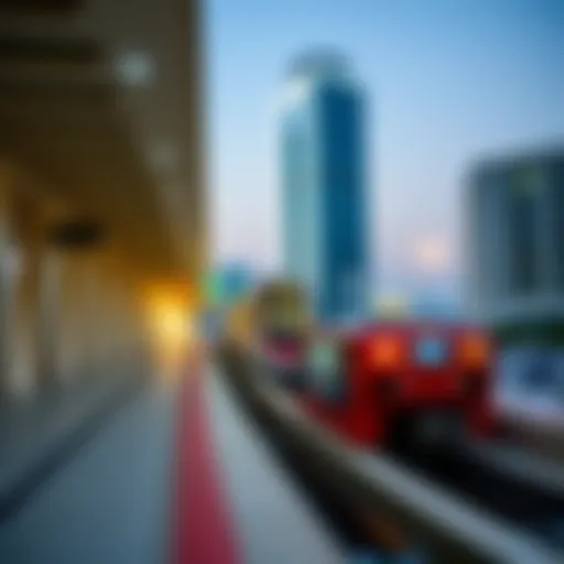 Dubai Metro Station with modern architecture