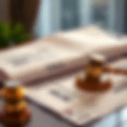 Illustration showing legal documents related to visas