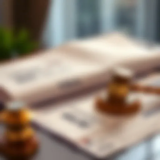 Illustration showing legal documents related to visas