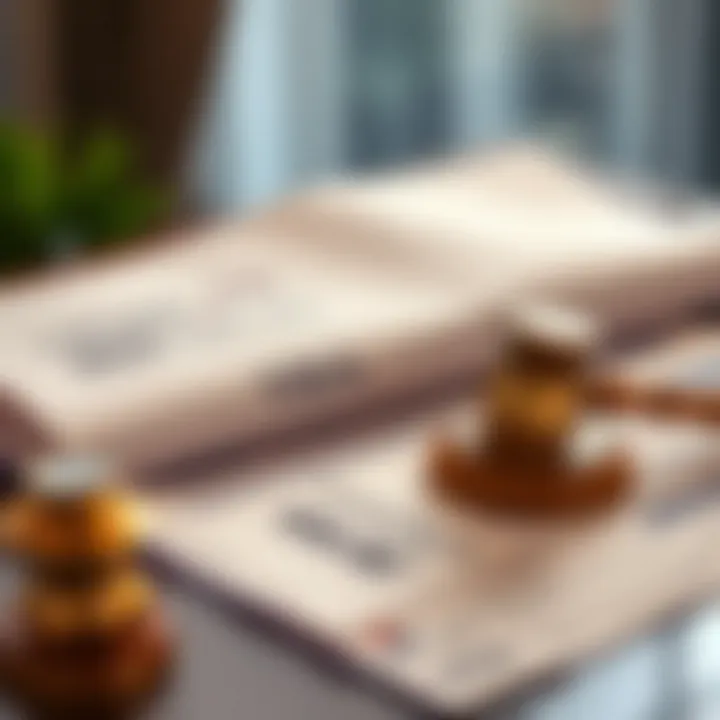 Illustration showing legal documents related to visas