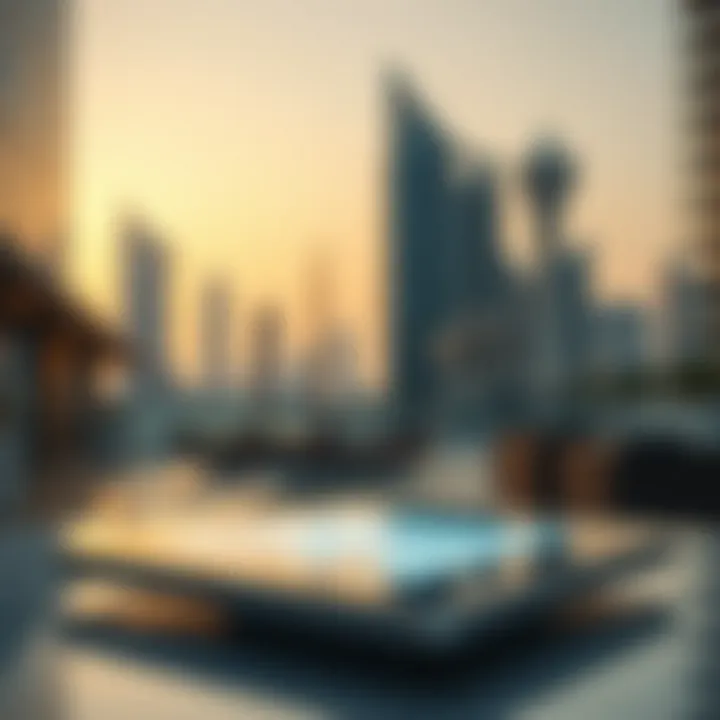 Digital Ejari Registration Platform Illustration of a digital platform for Ejari registration