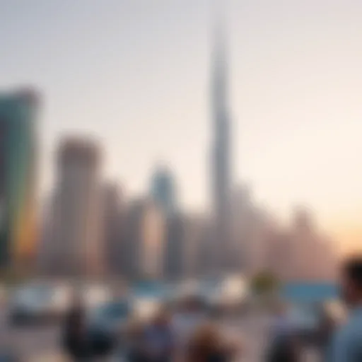 Modern Dubai Skyline A modern Dubai skyline showcasing real estate developments