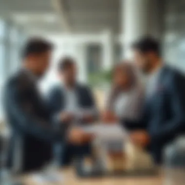 Investors Evaluating Real Estate Opportunities Investors analyzing property data and trends