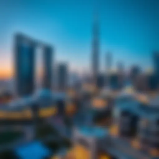 Dubai's Luxury Real Estate Landscape Modern skyline of Dubai showcasing luxury properties